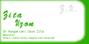 zita uzon business card